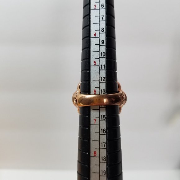 Angelique De Paris Women's Gold Plated Set of Long Red Earrings and Ring Size 6 - Picture 14 of 16